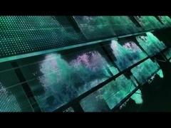 Display LED trasparente flessibile pannello di vetro finestra adesivo LED trasparente film schermo