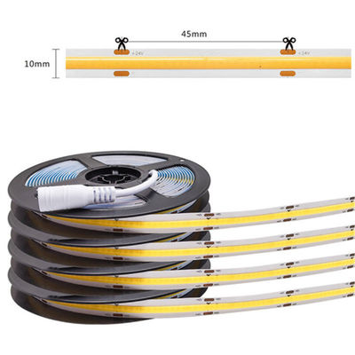 Flexible Cob Led Strip Light 24V 10mm 13.5W RGB 5Meters / Roll For Decoration
