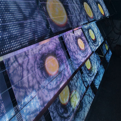 Outdoor Advertising Ultra Thin Crystal Screen P16 RGB Flexible Transparent LED Screen