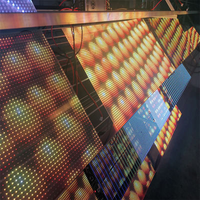 High quality customizable indoor transparent ultra-thin interior decoration Led P10 flexible transparent screen