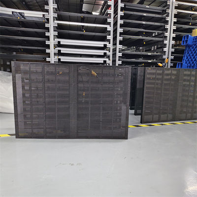 Customized Waterproof Mesh LED Screen P3.9 Glass Window Building Transparent Glass Mesh Grille Large