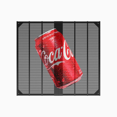 Curtain Large RGB P3.91 Full Color LED Screen IP65 Indoor/Outdoor Transparent LED Grille for Shopping Malls and Subways