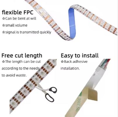 Customized LED Strip 5050 12V/24V 60 Leds Strip 12v 24v SMD2835 RGBW Flexible LED Light Strip Decoration