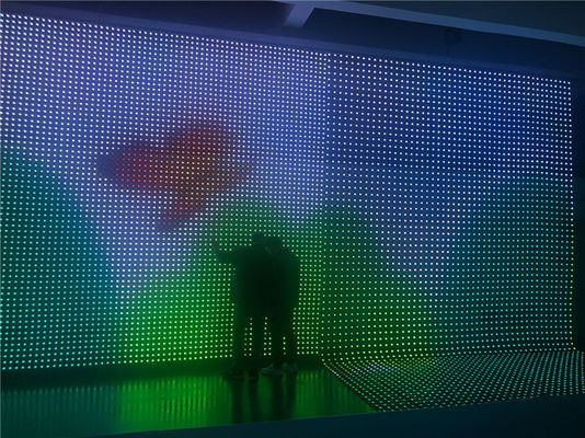 Waterproof IP67 Pixel Pitch 8.3cm Led Mesh Curtain