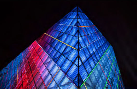 Waterproof LED Mesh Screen for Indoor Advertising Display Work Voltage DC12V