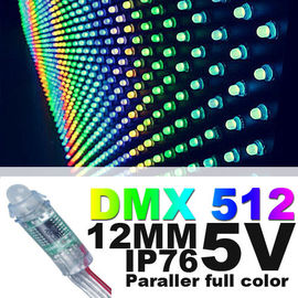 il colore pieno impermeabile di 12mm rgb ha condotto il pixel DC5V leggero con IC per il cambiamento astuto di colore del regolatore del LED