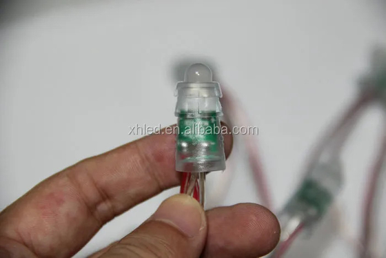 Corda esposta 9mm di colore della luce del pixel di DC12V 0.2W IP67 LED singola per l'albero di Natale