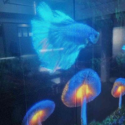 P6.25 schermo a pellicola trasparente a LED flessibile adesivo soffice a LED supersottile