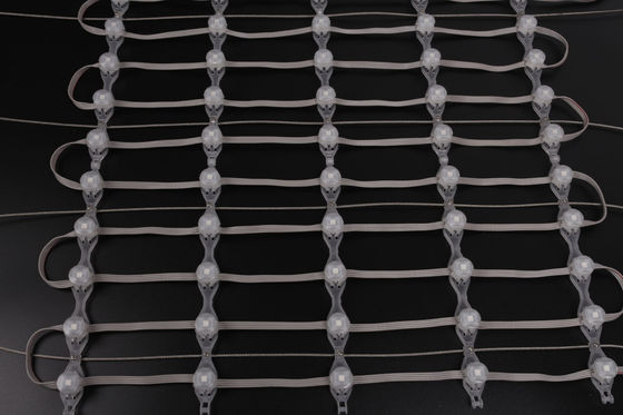 20 mm schermo pixel mesh trasparente impermeabile all'aria aperta schermo a LED programmabile