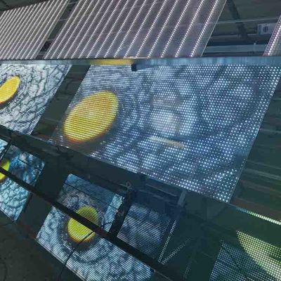 schermo a LED trasparente schermo adesivo a vetro per parete all'interno schermo a LED a film flessibile