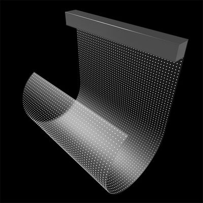 P10 RGB Color LED Transparent Film Screen Indoor Hard / Flexible LED Display Screen