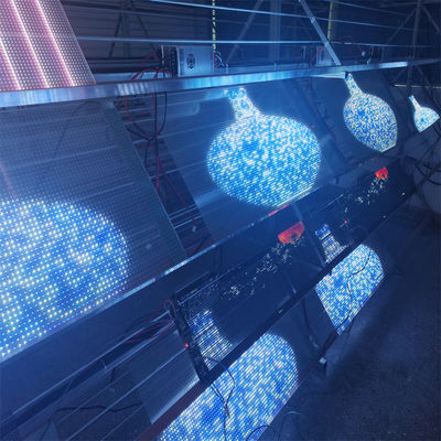 Transparent Led Screen Display Store Glass DC5V Adhesive Wall Indoor P8 Flexible Film Led Screen
