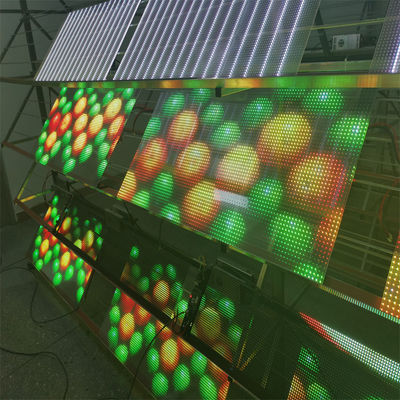 RGB Color LED trasparente Film Screen Indoor / Outdoor Display Video Screen