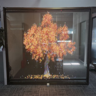 Flessibile schermo LED in vetro trasparente parete pubblicità interna schermo trasparente a LED