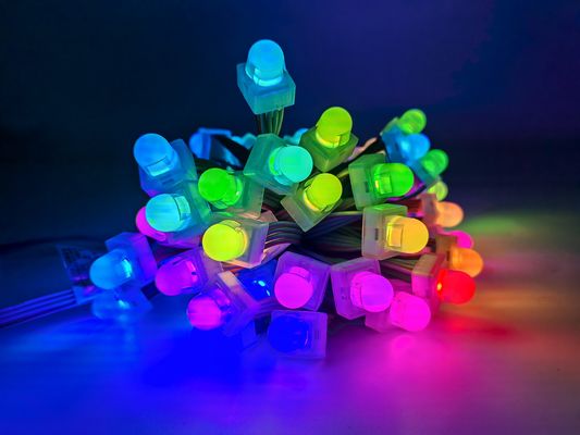 DC5V all'aperto 12mm DMX512 quadrato luce a pixel a LED con protezione IP67 e angolo di visione di 160 gradi