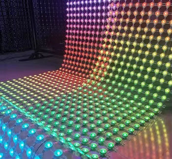 High brightness RGB P31 pixel led screen led mesh video curtain waterproof transparent soft / flexible display led net