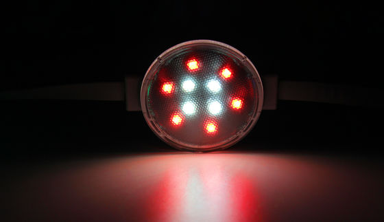 0.3W Epistar Chip 50mm RGB LED Point Light Impermeabile esterno IP67 con corpo PC