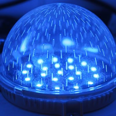 12* SMD3535 rosso verde blu dmx512 fonte luminosa a punti da 80 mm luce pixel decorativa esterna