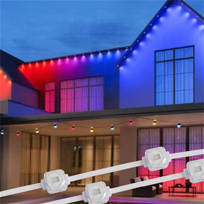 Lumi LED da 20 mm RGBW esterne con Wifi e supporto per il controllo remoto