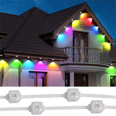White RGBIC LED Permanent Christmas Outdoor Point Lights Diameter 20mm Qty/string 100pcs Permanent Holiday Kits Lighting