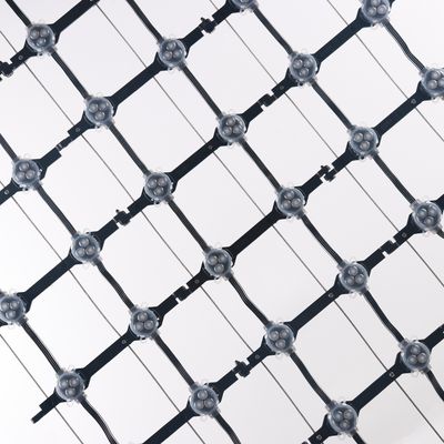 schermo di visualizzazione a rete a LED flessibile da 30 mm per l'esterno per la costruzione di tende di vetro 1000 mm * 1000 mm Dimensione dello schermo 50000 ore durata