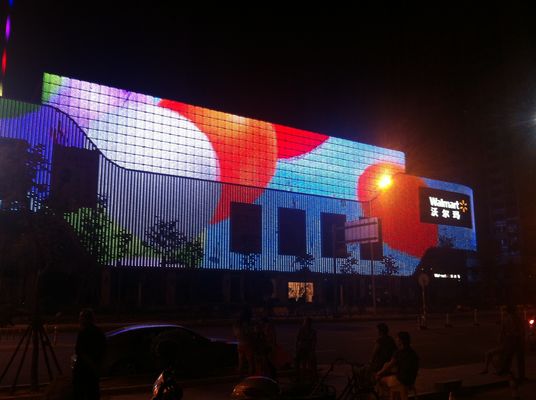 IP68 Anti-UV RGB Retardante la fiamma LED Mesh Screen per l'illuminazione esteriore di facciata