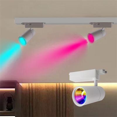 Modern Rail Lighting System LED Track Light with 40W RGBW 2000LM Aluminum Alloy Angle Adjustment