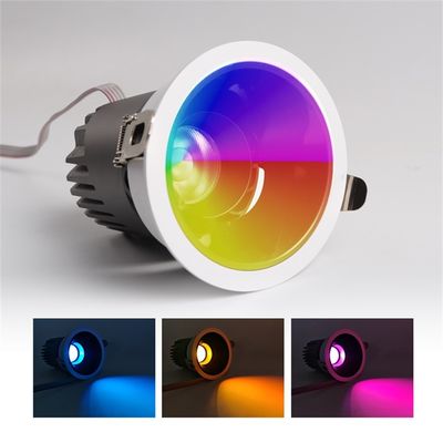 400lm LED Colorful Spot Lights Adjustable Cob Base Recessed Spotlight High Luminous Value Supermarket Mall Aluminum Embedded