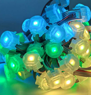 luce del pixel di CC 12V Digital RGB LED di 20mm per il centro commerciale, corda del pixel del LED
