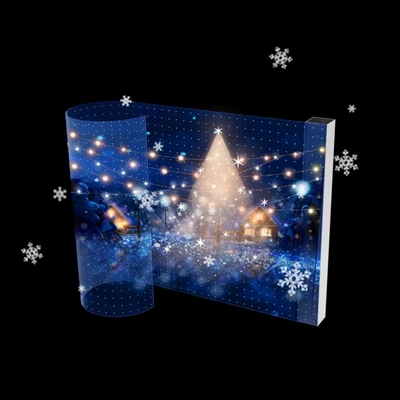 Display adesivo a led taglibile con schermo a griglia senza cuciture facile installazione stand vetro trasparente morbido