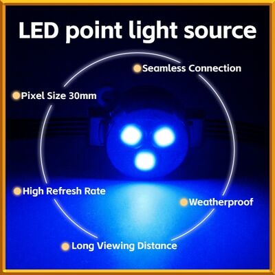 IP67 Waterproof 3 LED RGB Pixel Light with 30,000 Hours Lifespan for Outdoor Holiday Decoration
