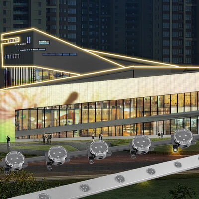 Fassata esterna IP67 impermeabile 30mm Luce lineare Flessibile Edificio Illuminazione LED Fonte di luce a punti