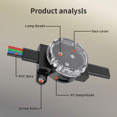 Prodotto di punta, sorgente luminosa puntiforme intelligente a LED RGBW colorata, impermeabile, luci per grondaie, controllo vocale tramite app per telefono cellulare, IP67