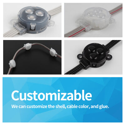 Lighting LED Point Light 40mm 24V SMD3535 IP67 Waterproof Flexible 120 Beam Angle PC Material 