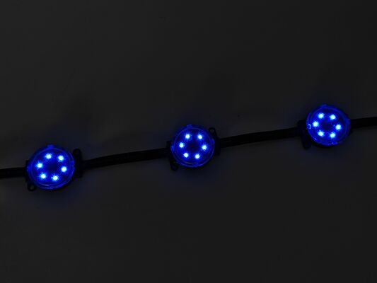 50mm RGB sorgente luminosa a pixel point 1.5W DMX512 IP67 impermeabile 120° angolo di raggio esterno