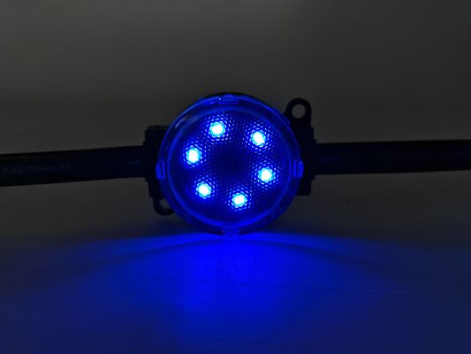 24V IP67 Impermeabile Luce LED Puntiforme da 50mm con Controllo DMX512 per Illuminazione di Facciate Esterne