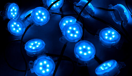 40mm Smart Adressable LED Pixel Light IP67 impermeabile Alta luminosità per parete multimediale esterno
