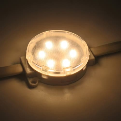 DC24V 50mm SMD3535 LED Point Light 6LED IP67 impermeabile DMX512 Pixel indirizzabile per schermo di visualizzazione matrice esterno
